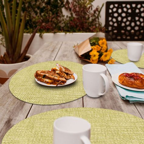 Set 6 Individuales Luxe Lemon Grass Redondo-1