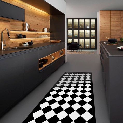 Alfombra Vinílica Living  Rombo Dama Medium 70x140 cm-2