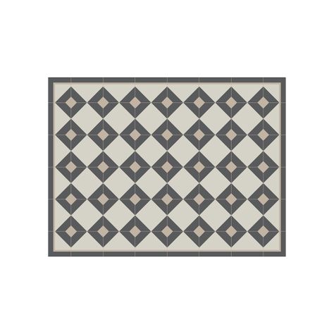 Alfombra Vinílica Living  Rombo Dama Vintage 70x140 cm-0