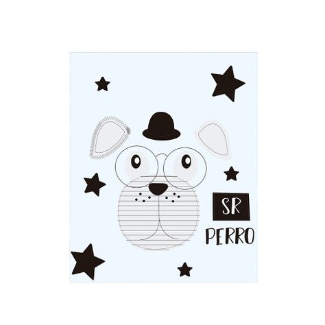 Alfombra Vinílica Infantil Señor Perro 140x220 cm-0