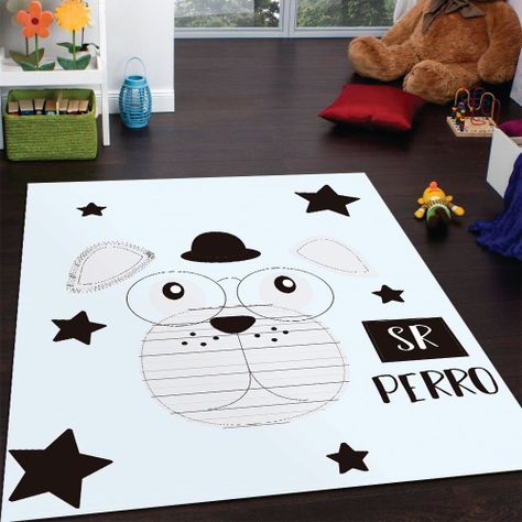 Alfombra Vinílica Infantil Señor Perro 140x220 cm-3