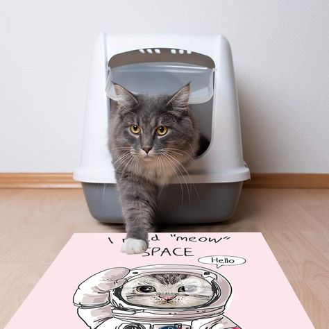 Alfombra Vinílica Pet Meow Space  70x70 cm-1