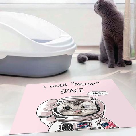 Alfombra Vinílica Pet Meow Space  70x70 cm-2