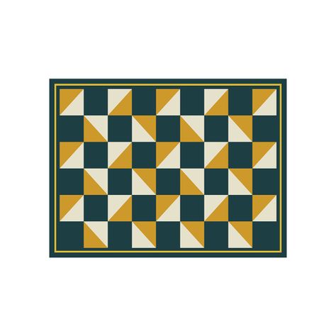Alfombra Vinílica Living  Tablero Mustard 70x140 cm-0