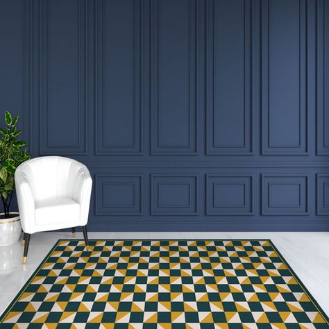 Alfombra Vinílica Living  Tablero Mustard 70x140 cm-6