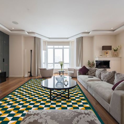 Alfombra Vinílica Living  Tablero Mustard 70x140 cm-8