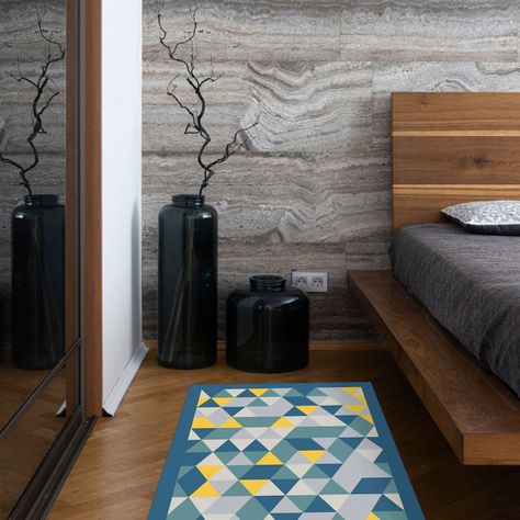 Alfombra Vinílica Living  Prisma Orion Blue 70x140 cm-2