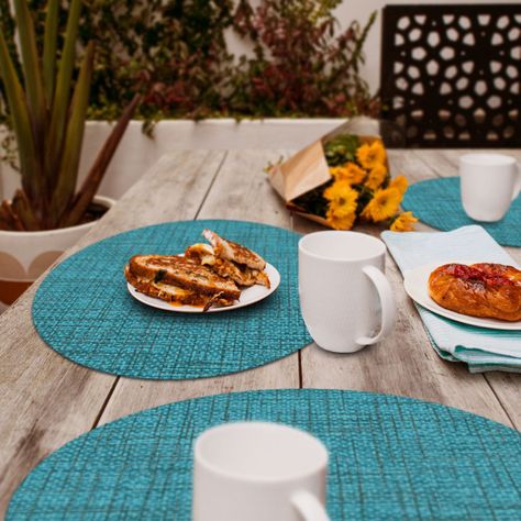 Set 4 Individuales Luxe Aqua Redondo-1