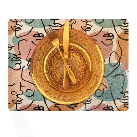 Set 4 Individuales Caras Rectangular-2
