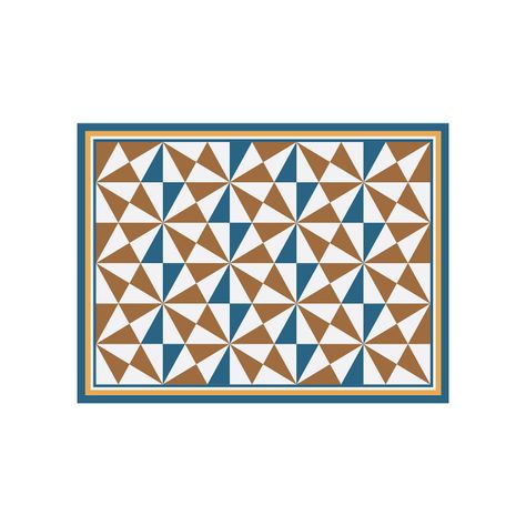 Alfombra Vinílica Living  Pirámide Ocean 50x70 cm-0