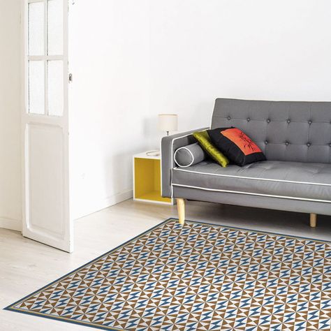 Alfombra Vinílica Living  Pirámide Ocean 50x70 cm-6