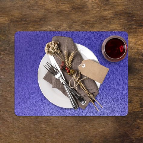 Set de 8 Individuales Novo Cuero Blue-3