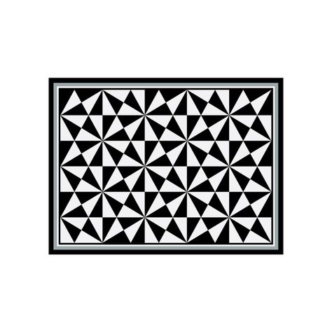 Alfombra Vinílica Living  Pirámide Black 50x70 cm-0