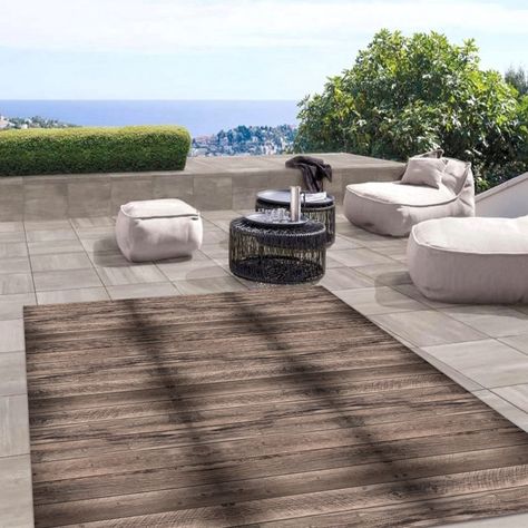 Alfombra Vinílica  Madera Rústica Red Grey 70x100 cm-6