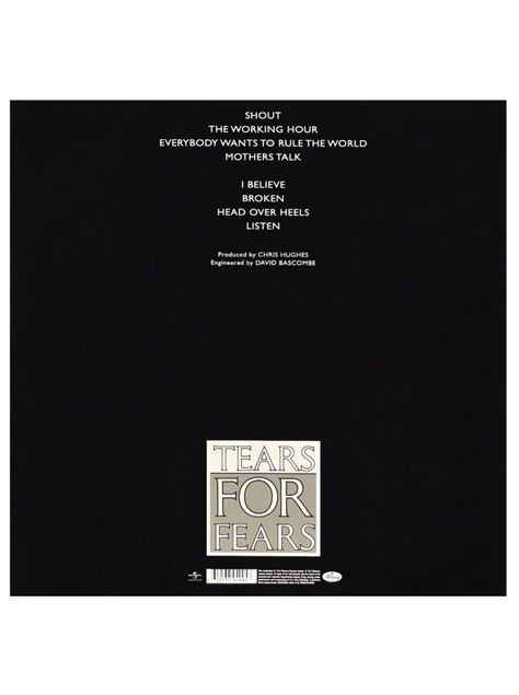 Vinilo - Tears For Fears - Songs From The Big Chair-1