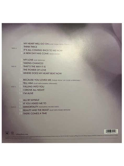 Vinilo - Celine Dion - My Love Essential Collection-1