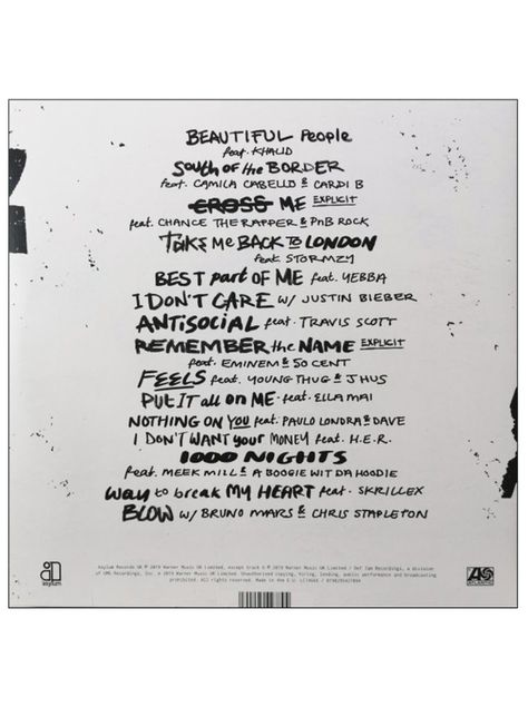Vinilo - Ed Sheeran - No.6 Collaborations Project-1