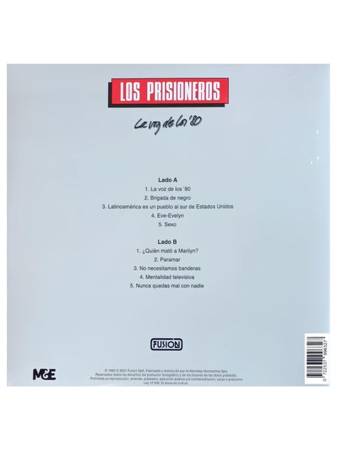 Vinilo - Los Prisioneros - La Voz De Los '80-1