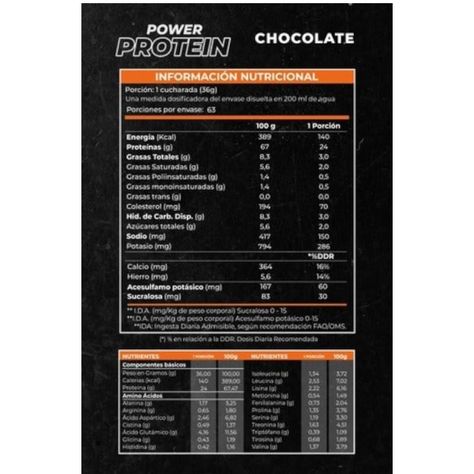 PROTEINA POWER PROTEIN 5LBS 67 SV CHOCOLATE F. - ORXFIT-1