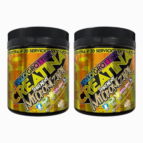 2 Creatinas Monohidrato Doblemente Micronizadas 80 SV c/u - Mango-0