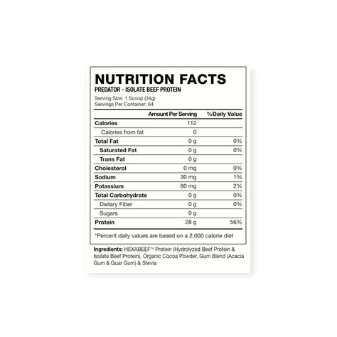 PREDATOR BEEF 4.8LBS 64 SV CHOCOLATE - HEXACORE-1