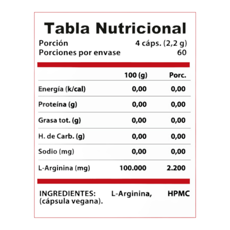 L-ARGININA THOR 240 CÁPSULAS 60 PORCIONES-1