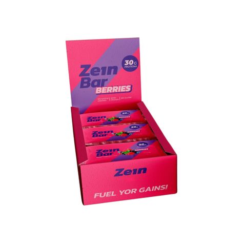 BOX DE 12 BARRAS DE PROTEINA ZEIN BAR BERRIES 100GR - ZEIN-0