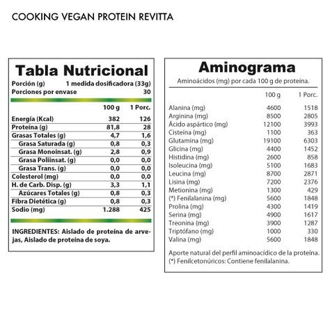 Proteina Vegana para cocinar Cooking Vegan Protein 1 kg. Revitta-1