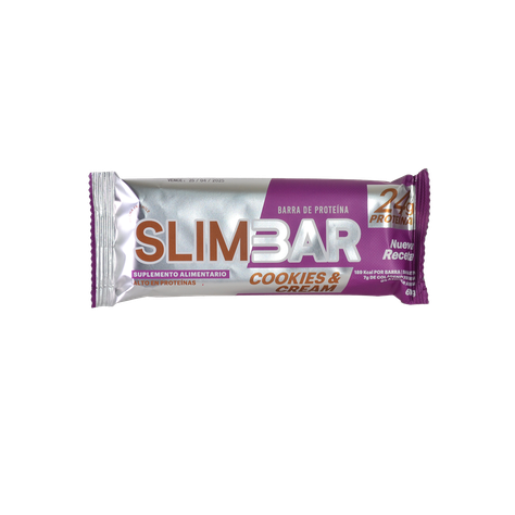 Box 12 Barras con 23gr de proteína  60gr Slimbar - Cookies and cream-2