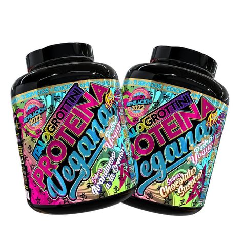 2 PROTEINAS VEGANAS 5LB I.G. ARANDANOS - CHOCOLATE-0
