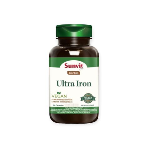 Ultra Iron 90 Capsulas Sunvit Life Vegan - SUNVIT-0