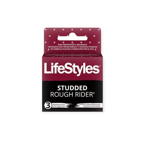 PRESERVATIVOS STUDDED ROUGH RIDER 3 UNIDADES - LIFESTYLES-0
