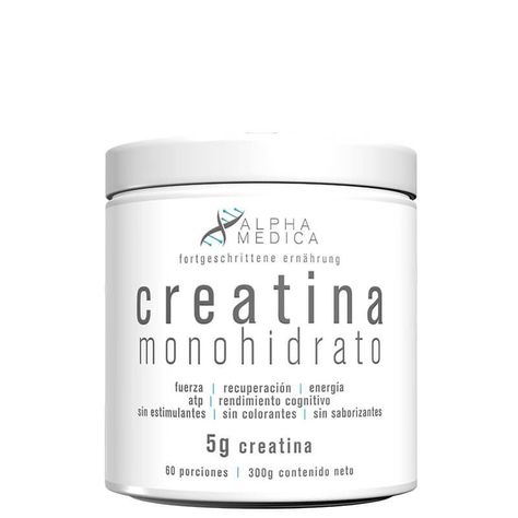 CREATINA MONOHIDRATADA 300GR 60 SERVICIOS - ALPHA MEDICA-0