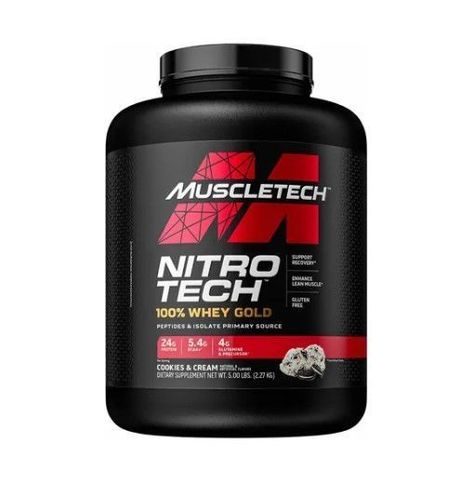 Proteina Nitro Tech 100% Whey Gold  5 LIBRAS  MUSCLETECH- Cookies & cream-0