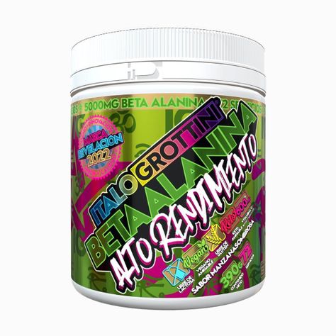 Beta Alanina Alto Rendimiento 390g 72sv Manzana Asombrosa - Italo Grottini-0