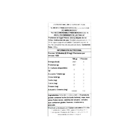 NAC (N-Acetil L-Cisteína) 200MG - OSTROVIT-1