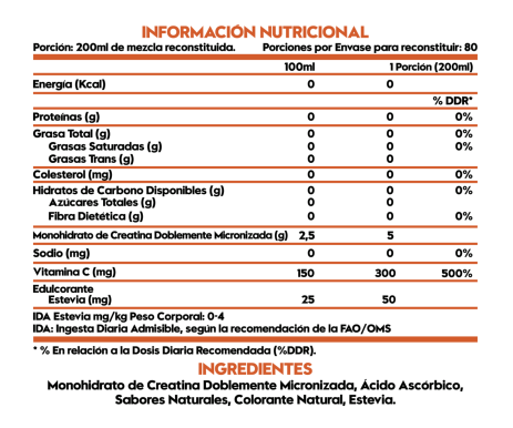 Creatina 432 gramos  80 servicios  Naranja - ITALO GROTTINI-1