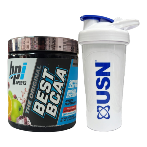 PACK BPI BES BCAA 40SV FRUIT PUNCH MAS SHAKER USN -0