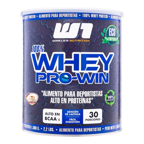 Proteína Whey pro win 1kg - 30sv -Cappuccino  Winkler Nutrition-0
