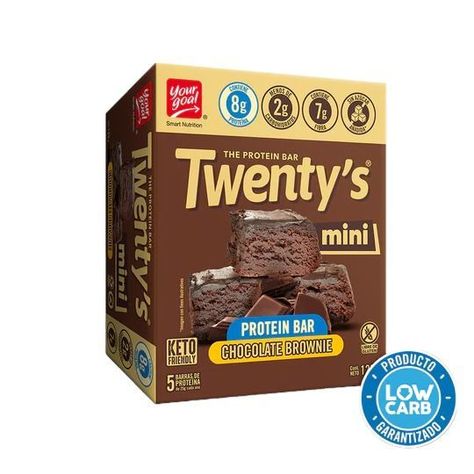Box 5 Barritas Twenty's Mini Chocolate Brownie - Your Goal-0