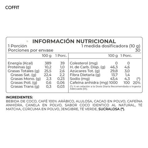 Café Energizante Coffit 300 grs. 100mg cafeína - Revitta-1