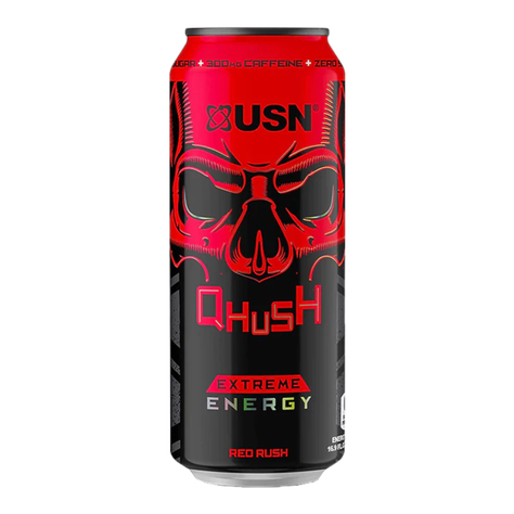 ENERGETICA O PRE ENTRENO QHUSH DE USN  RED RUSH - 473 ml --0