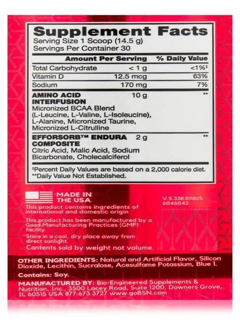 AMINO X 435GR - 30 SERVICIOS - BSN -  GREEN APPLE-1