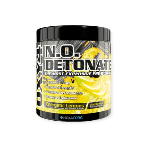 PRE- ENTRENO OXY 4 N.O DETONATE 330GR LIMONADA - HEXACORE-0