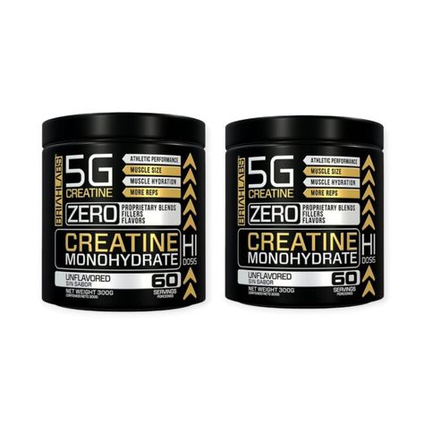Pack 2 Creatinas Monohidratada  300gr C/u - Briahlabs-0