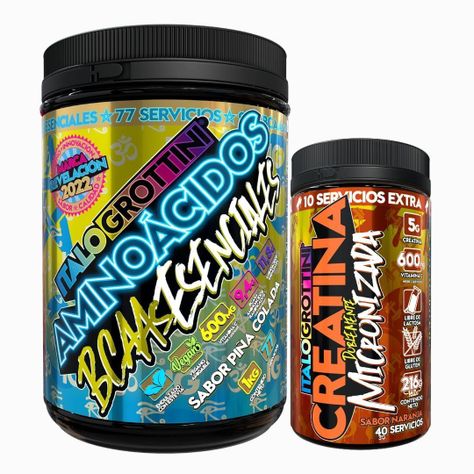 Aminoácidos & Bcaas Esenciales  + Creatina 40 Naranja-0
