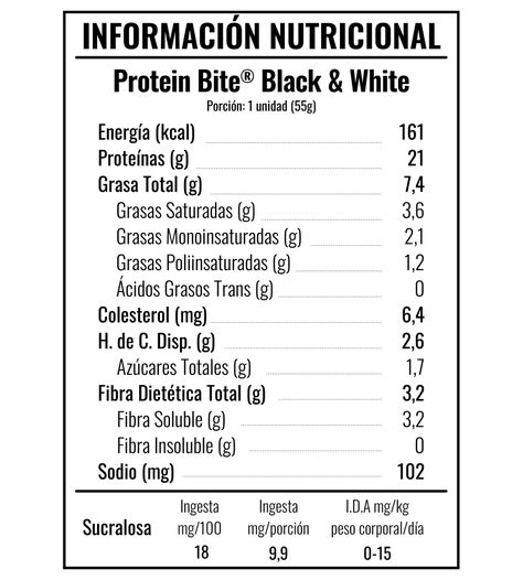 BOX 4 BARRAS PROTEIN BITE 20G BLACK & WHITE - YOUR GOAL-2
