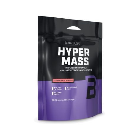 GANADOR DE PESO HYPER MASS - 6800 GR - 104 SERV. BIOTECH - FRUTILLA-0