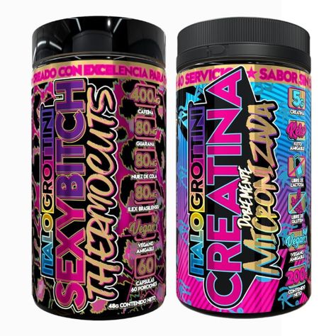 Pack Creatina Sin sabor Y Termogenico Sexybitch - Italo Grottini-0