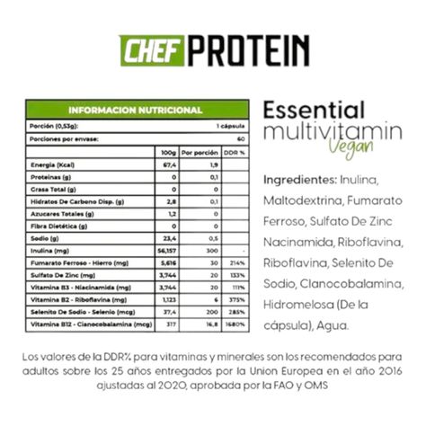 MULTIVITAMINICO ESSENTIAL VEGAN 60CAP CHEF PROTEIN-1